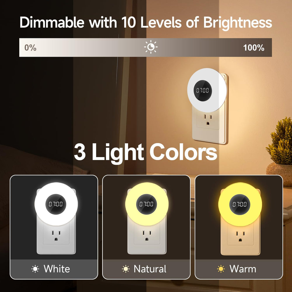 One Fire Night Light Clock featuring toilet timer for scheduling visits
