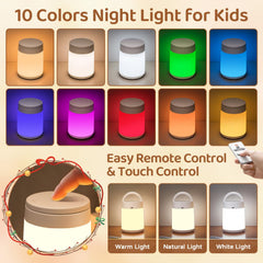 One Fire night light with remote control for easy adjustments.