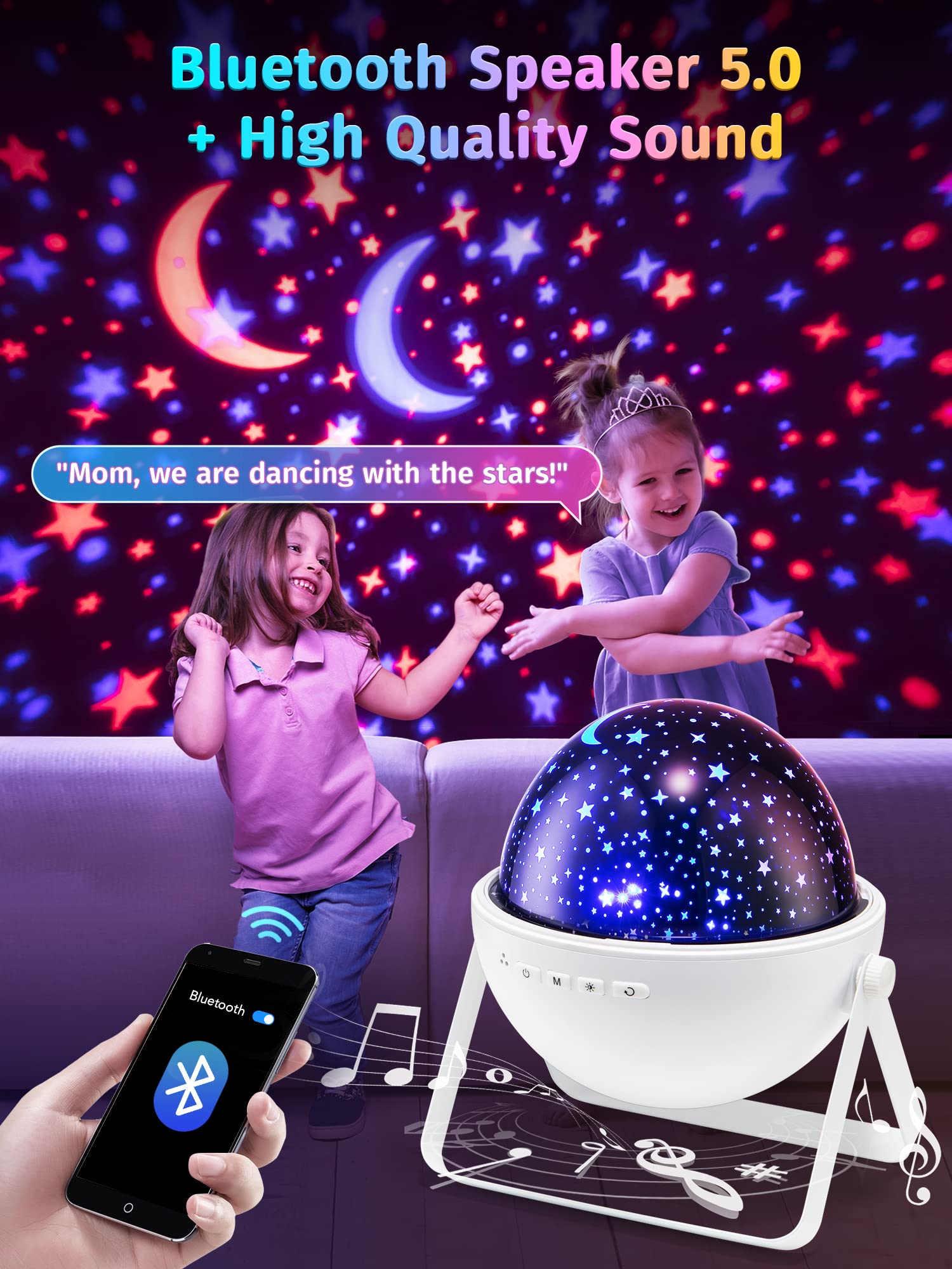 One Fire Star Projector offers adjustable brightness for day or night setups.