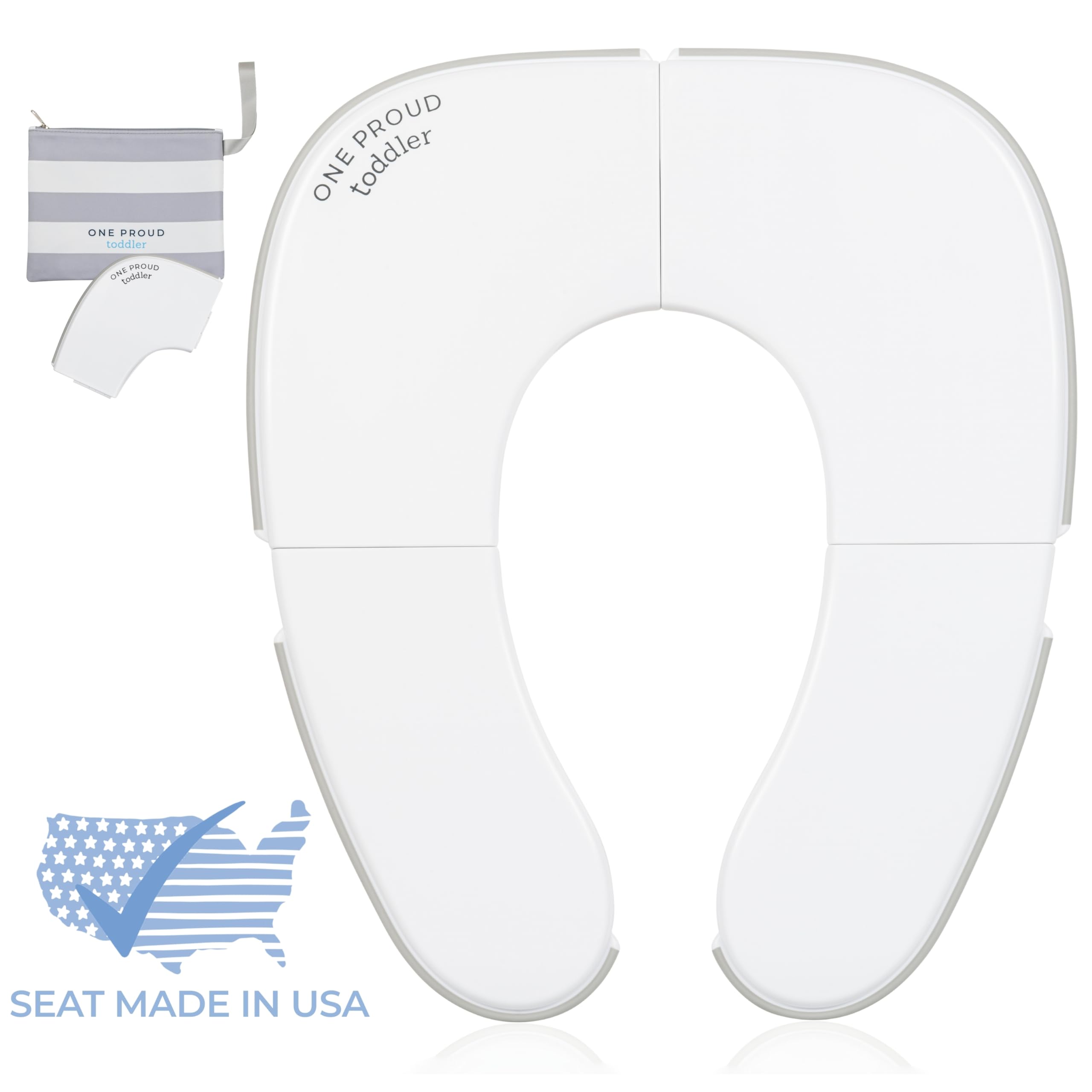 One Proud Toddler travel potty seat nesting panels with a thin folded profile