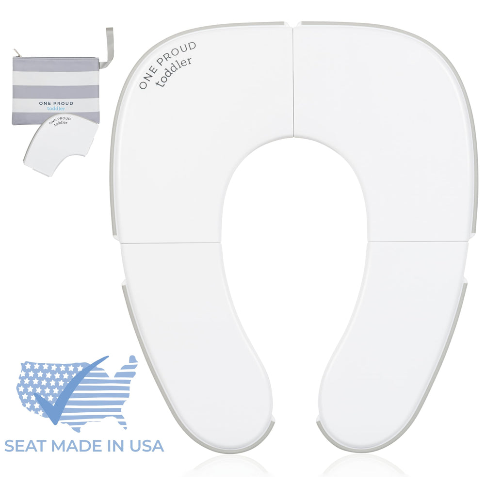 One Proud Toddler travel potty seat nesting panels with a thin folded profile