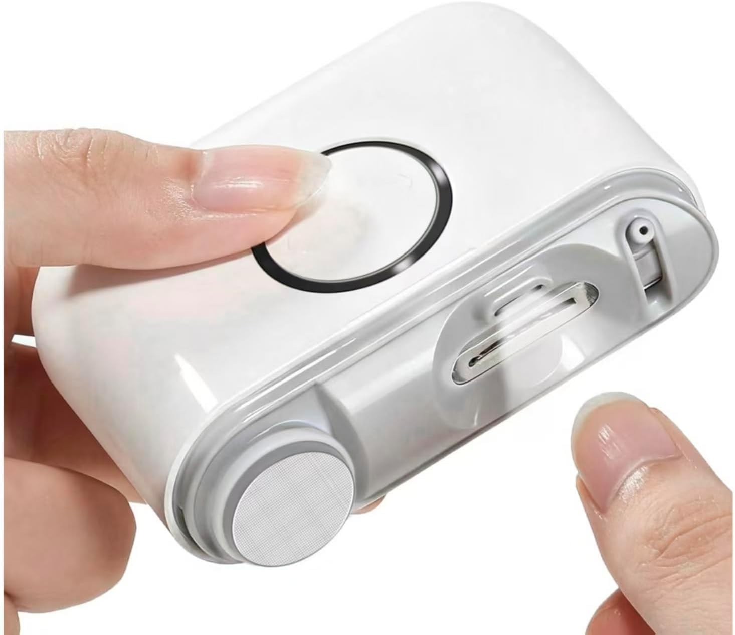 ONEDONE Electric Nail Clipper front view showing compact travel-friendly design for quick grooming