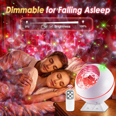 One Fire Galaxy Projector brightness levels provide customizable room glow