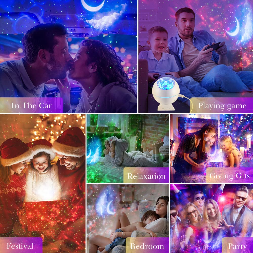 One Fire Galaxy Projector compact base fits on any table