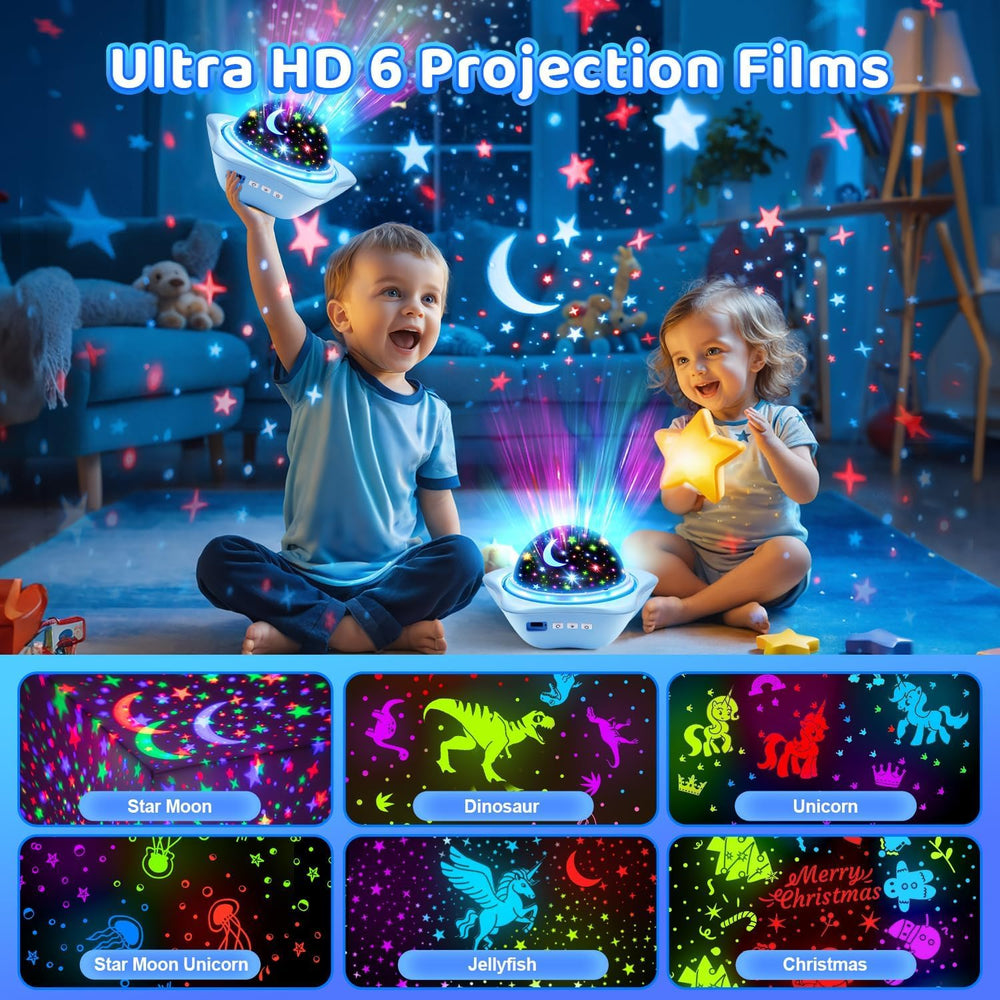 One Fire portable night light projector for travel and sleep routines