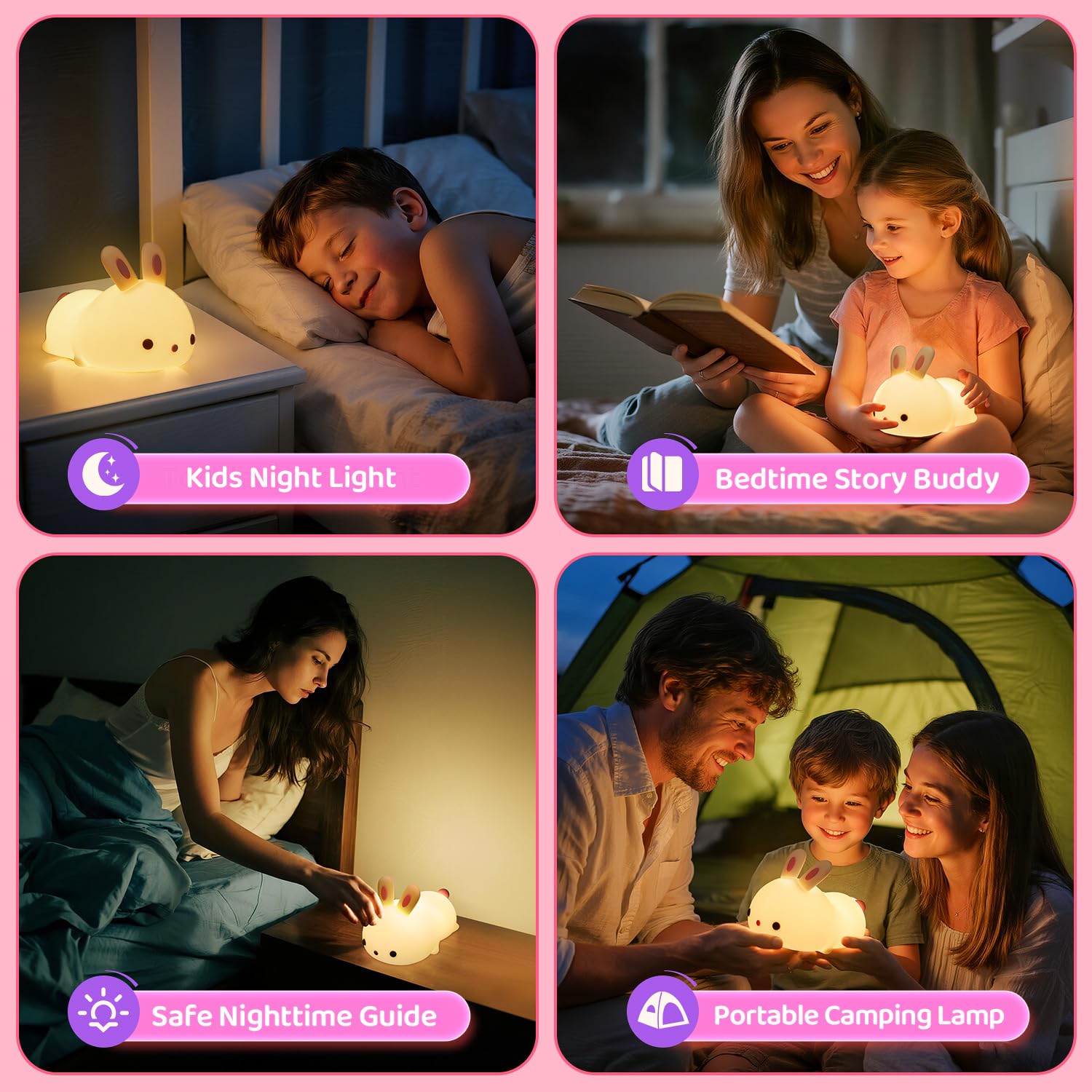 One Fire tap-fun bunny night light keeps bedtime routines engaging.