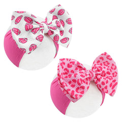 ONENINEDREAM pink leopard headbands for babies, stylish daily wear.