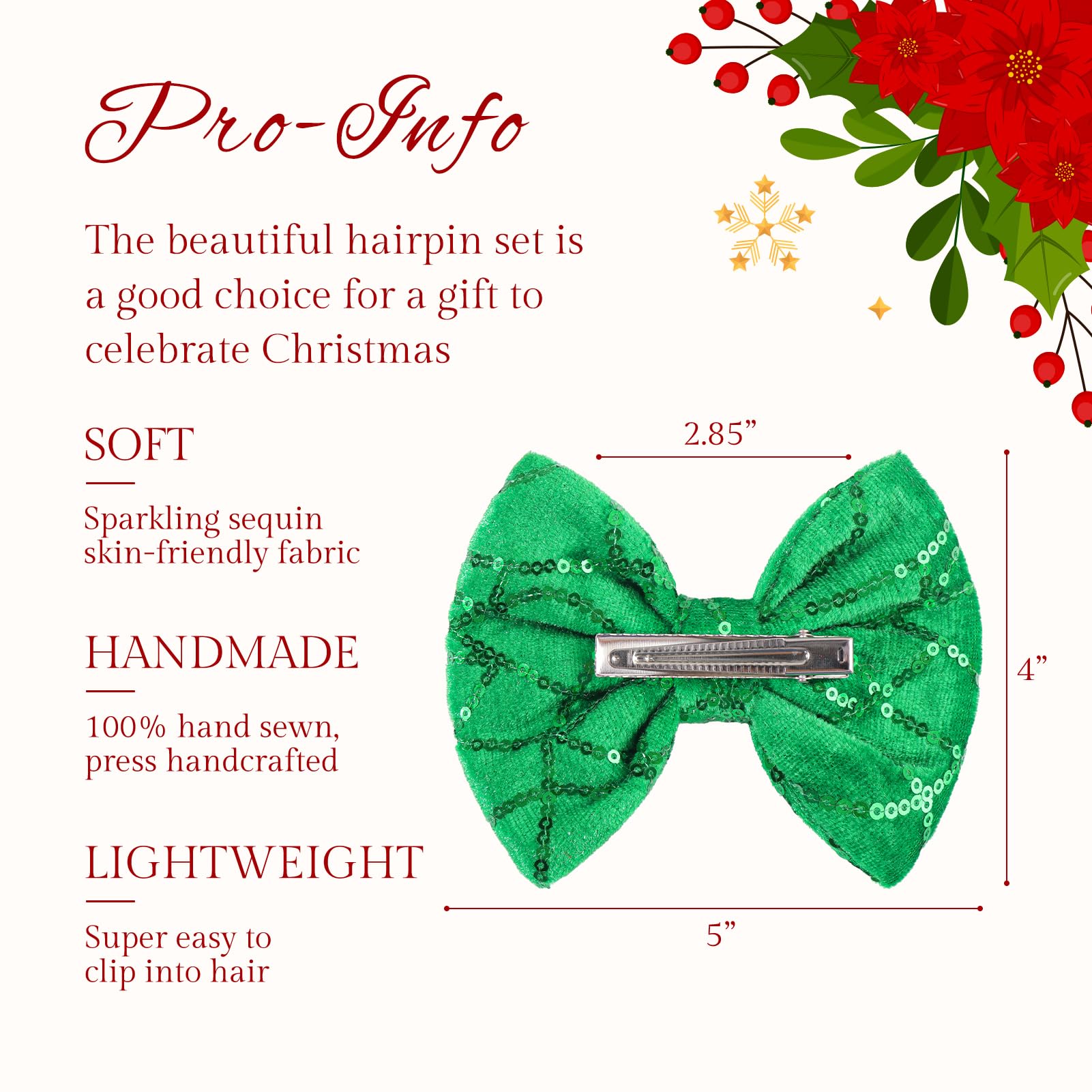 ONENINEDREAM alligator clip keeps hair in place during busy party moments.