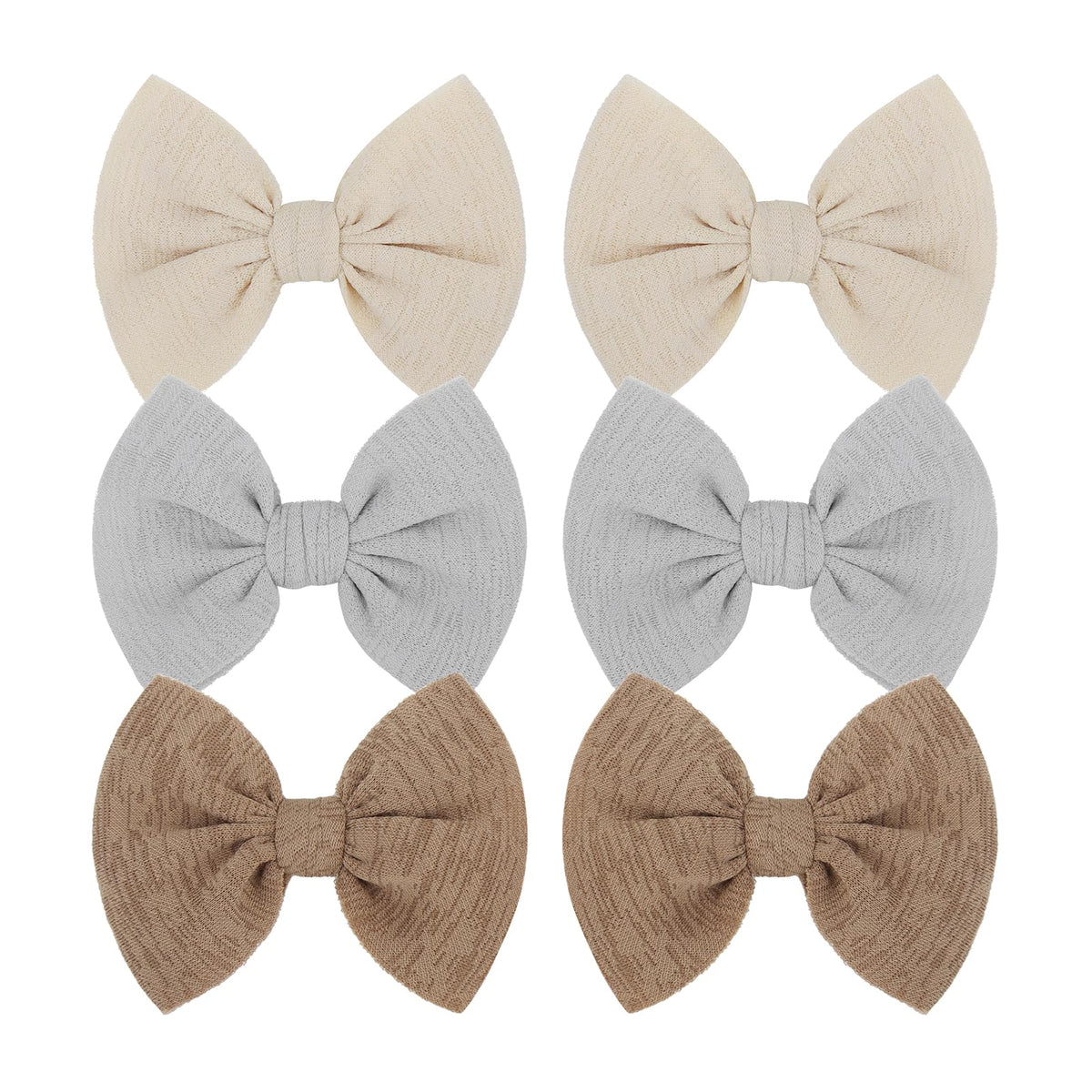 ONENINEDREAM baby bows clip in khaki color for everyday outfits