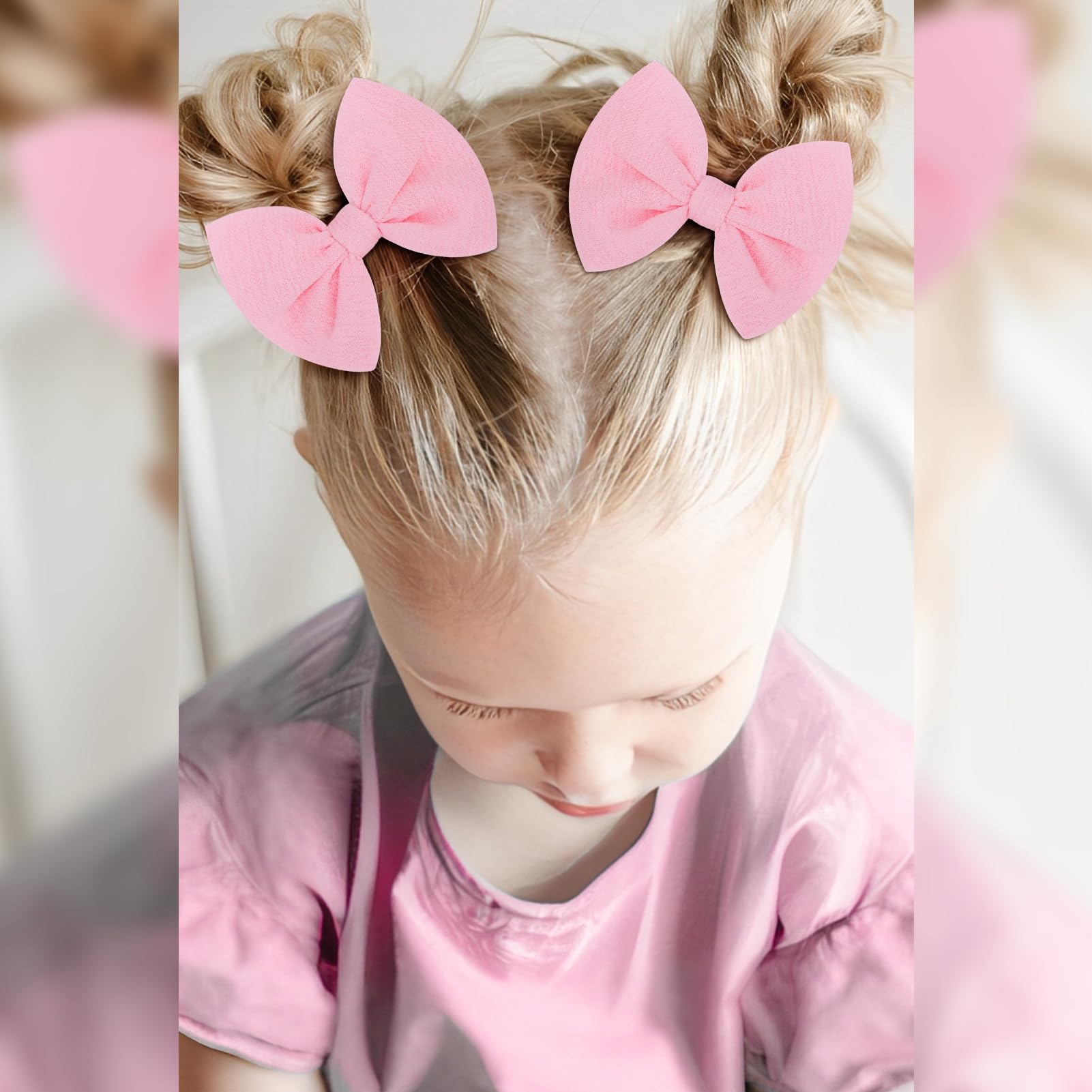 ONENINEDREAM aqua bows on baby hair with comfy clips for everyday wear