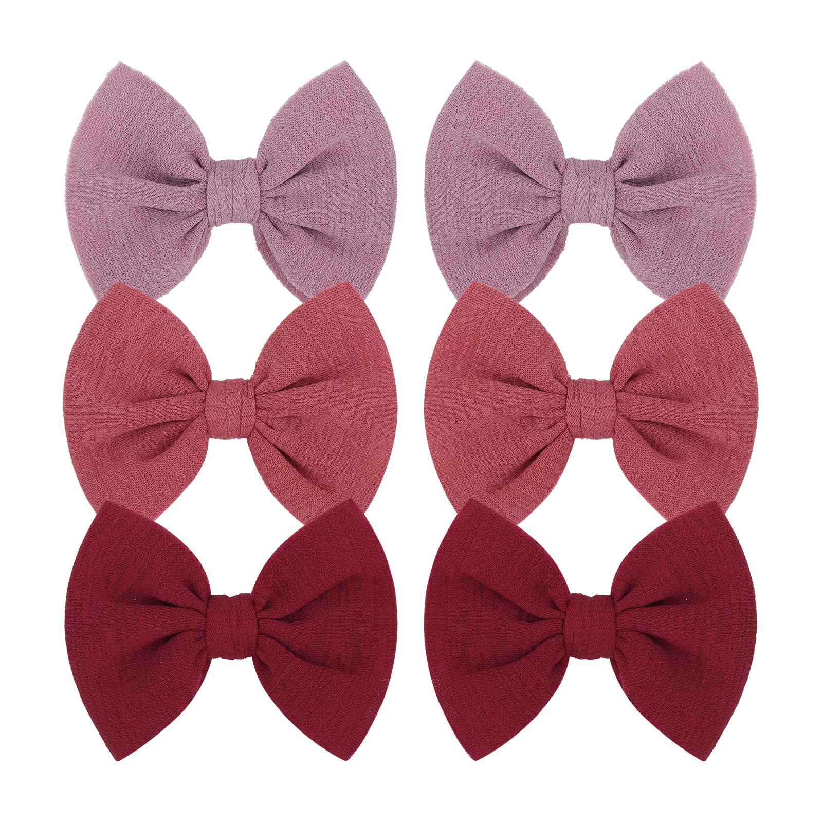 ONENINEDREAM pink-wine baby bows clip set adds charming color and secure hold.