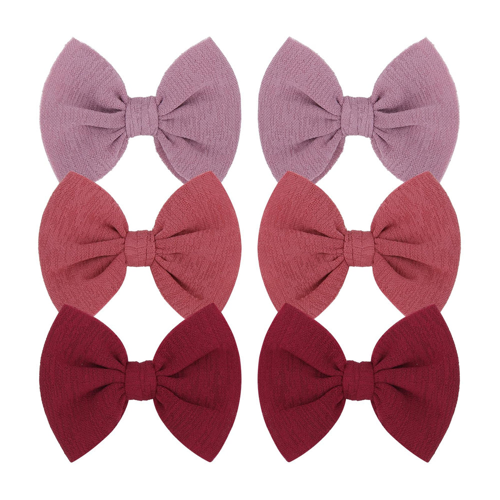 ONENINEDREAM pink-wine baby bows clip set adds charming color and secure hold.