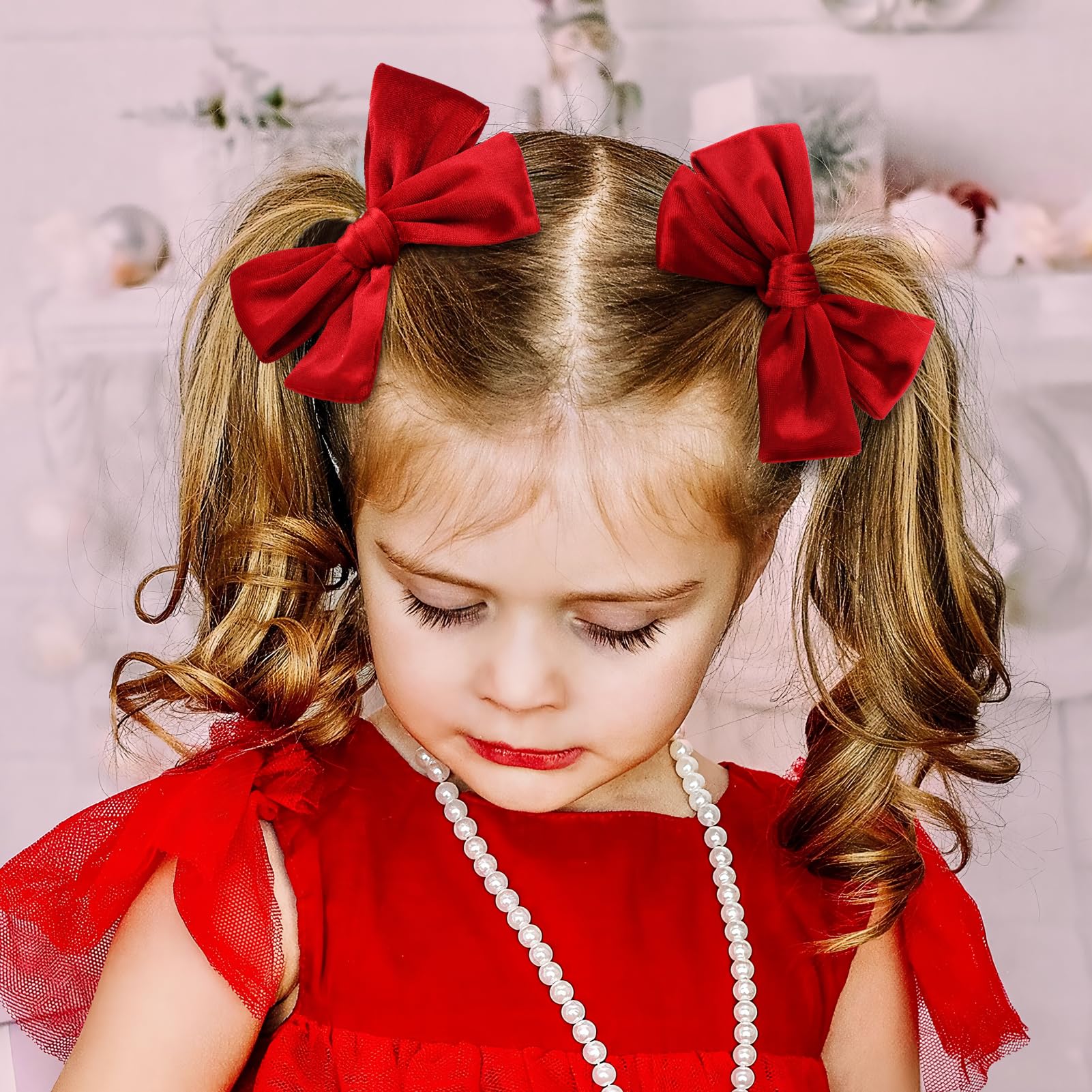 ONENINEDREAM baby girl hair clip with elastic hold for comfortable wear