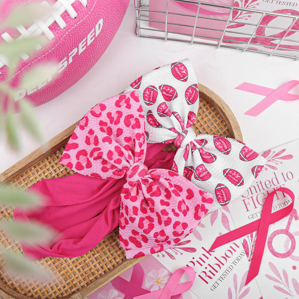 ONENINEDREAM breast cancer awareness headbands for events.