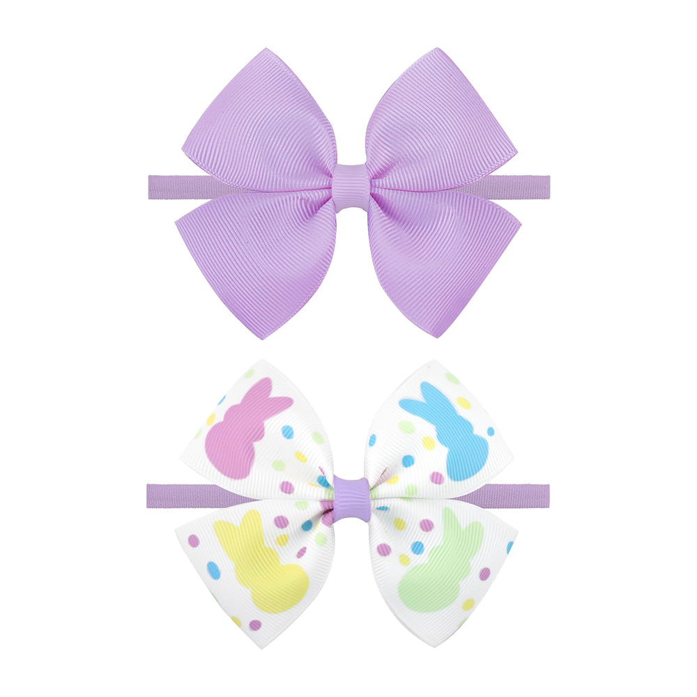 ONENINEDREAM Easter bows with bunny-egg print for adorable Easter photos.