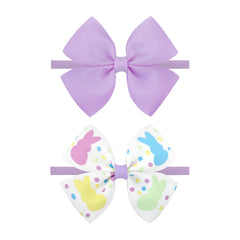 ONENINEDREAM Easter bows with bunny-egg print for adorable Easter photos.