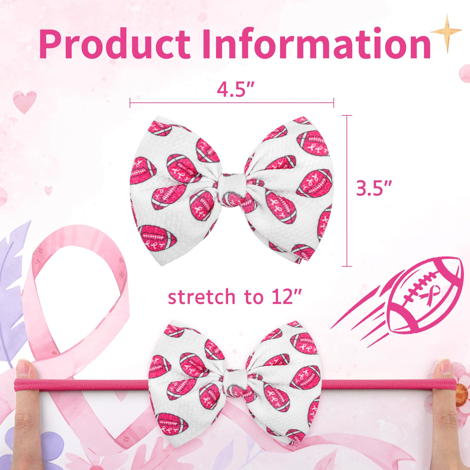 ONENINEDREAM soft nylon headband with baby bow, gentle on delicate heads.