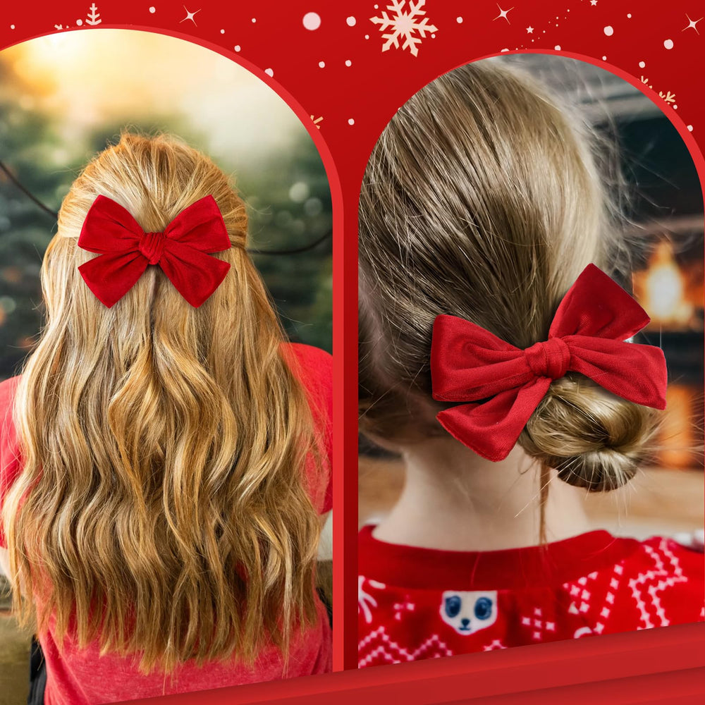 ONENINEDREAM velvet bow clip provides soft touch and secure hold