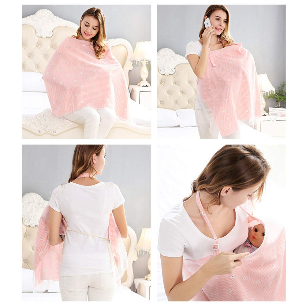 ONEUPIN nursing cover shields baby from sun and wind outdoors