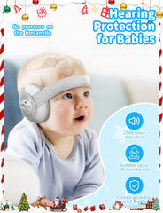 ONITOON baby ear muffs adjustable headband fits growing babies.