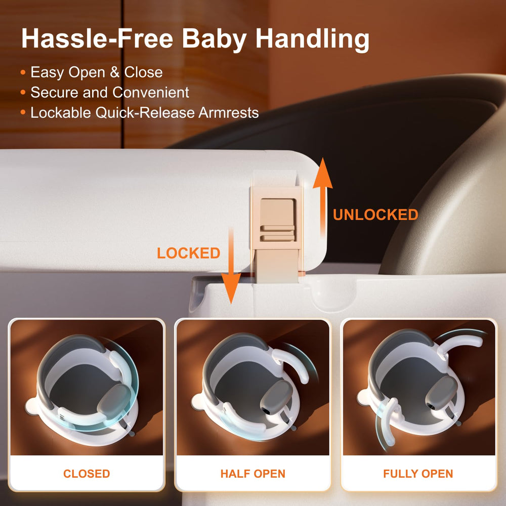 Onthewei bath seat includes a soft, non-slip cushion for added safety.