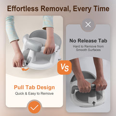 ONTHEWEI baby bath seat featuring wraparound armrests for secure added support.