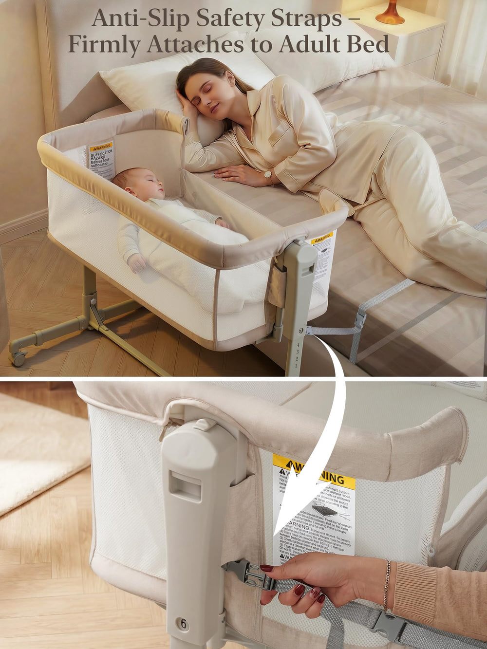 ONTHEWEI incline mode helps prevent spit-up during feeds.