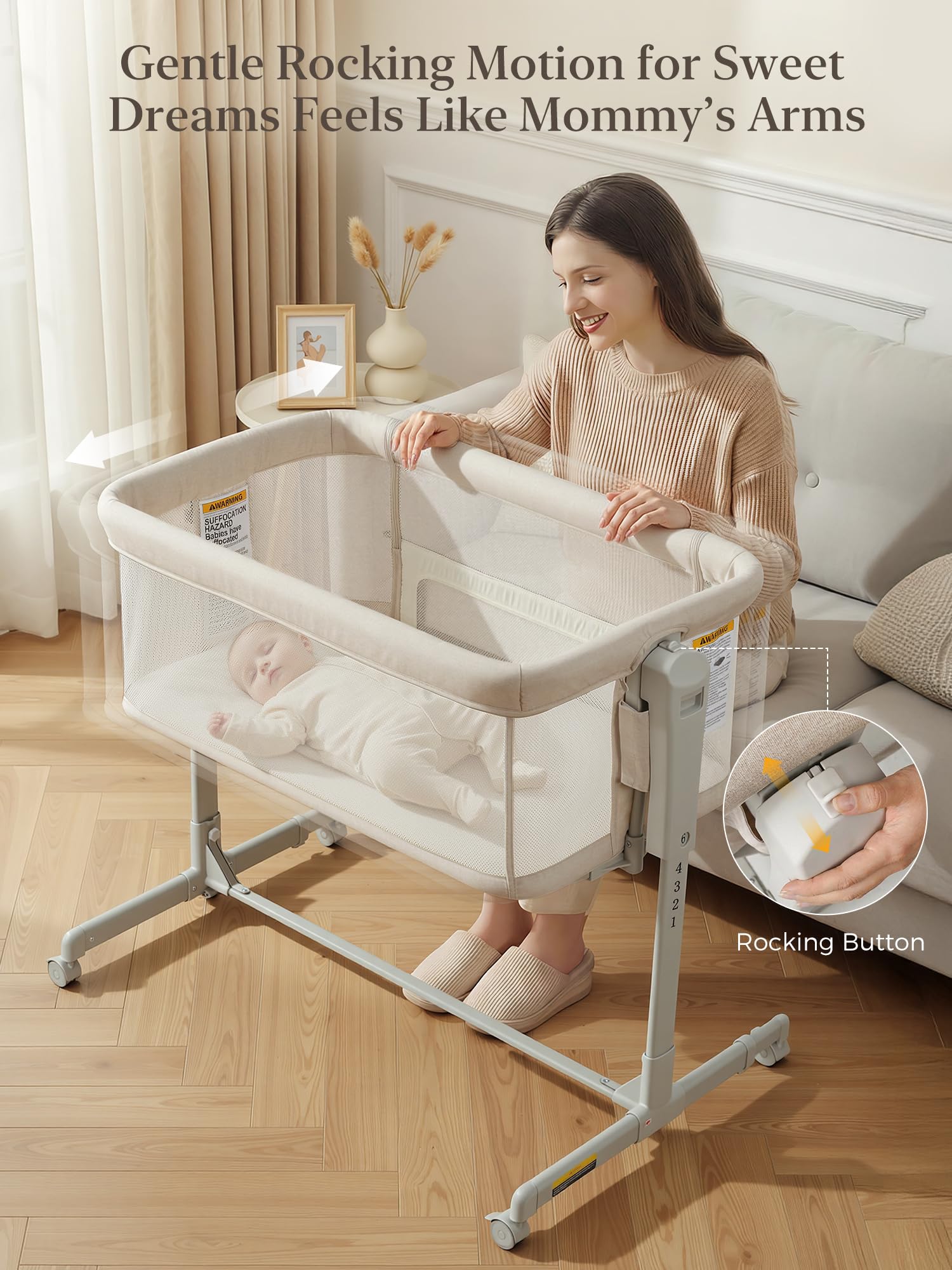 ONTHEWEI soft mattress with detachable cover for easy cleaning.