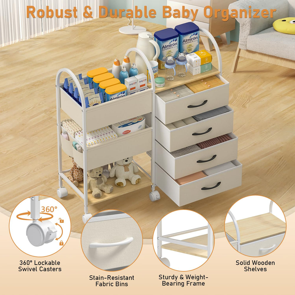 ONWAYHOME dust-resistant Oxford lining protects drawers and cleans easily.