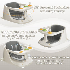 ONXLL baby bath seat front play tray engages baby during bath time