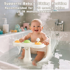 ONXLL bath seat four suction cups grip smooth tubs and tiles