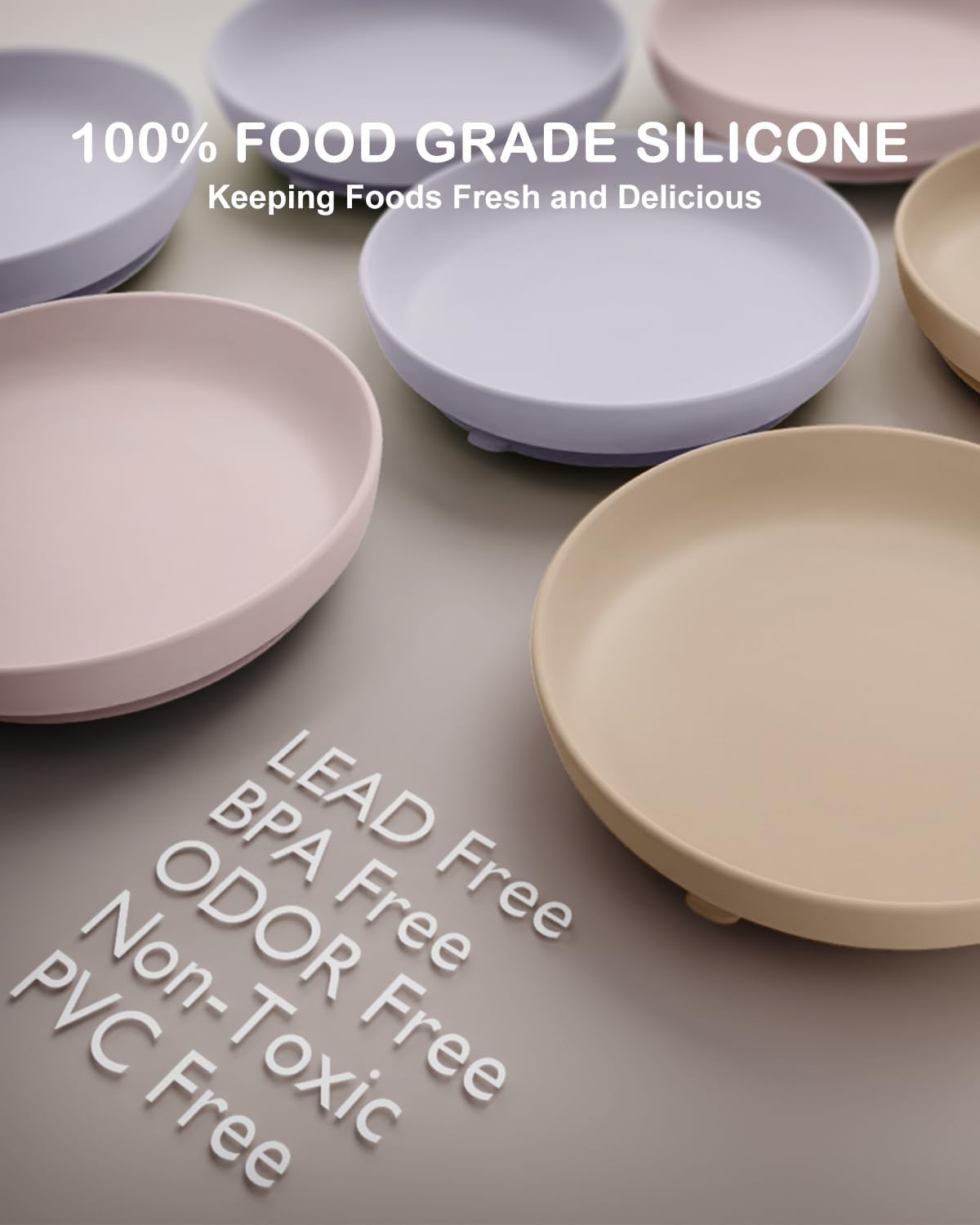 Onyucean dishwasher-safe silicone plate being cleaned