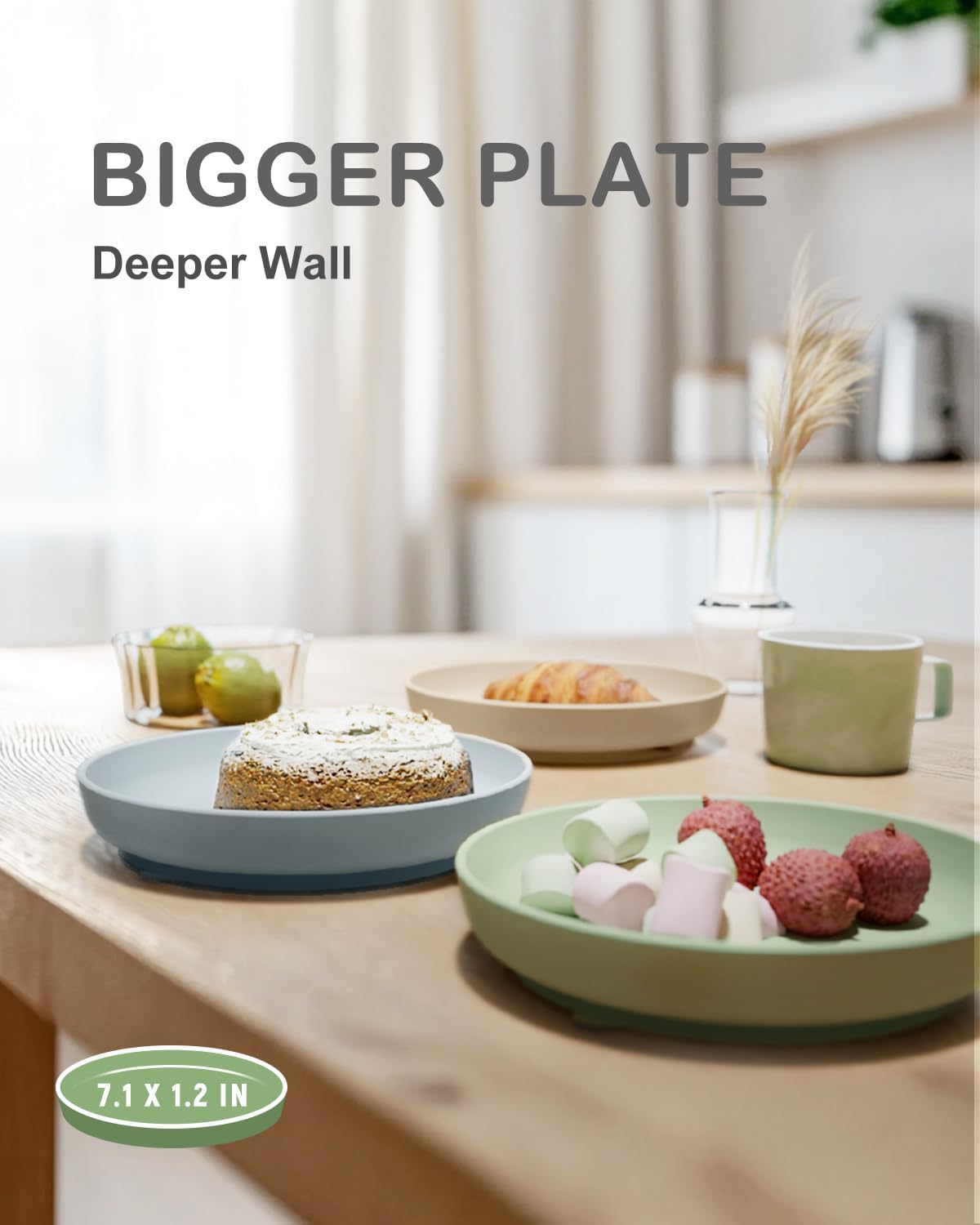 Onyucean plate safe for microwave and dishwasher for easy cleaning