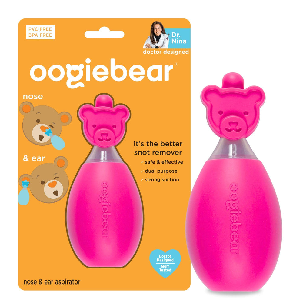 oogiebear baby nasal aspirator with gentle suction for safe snot removal