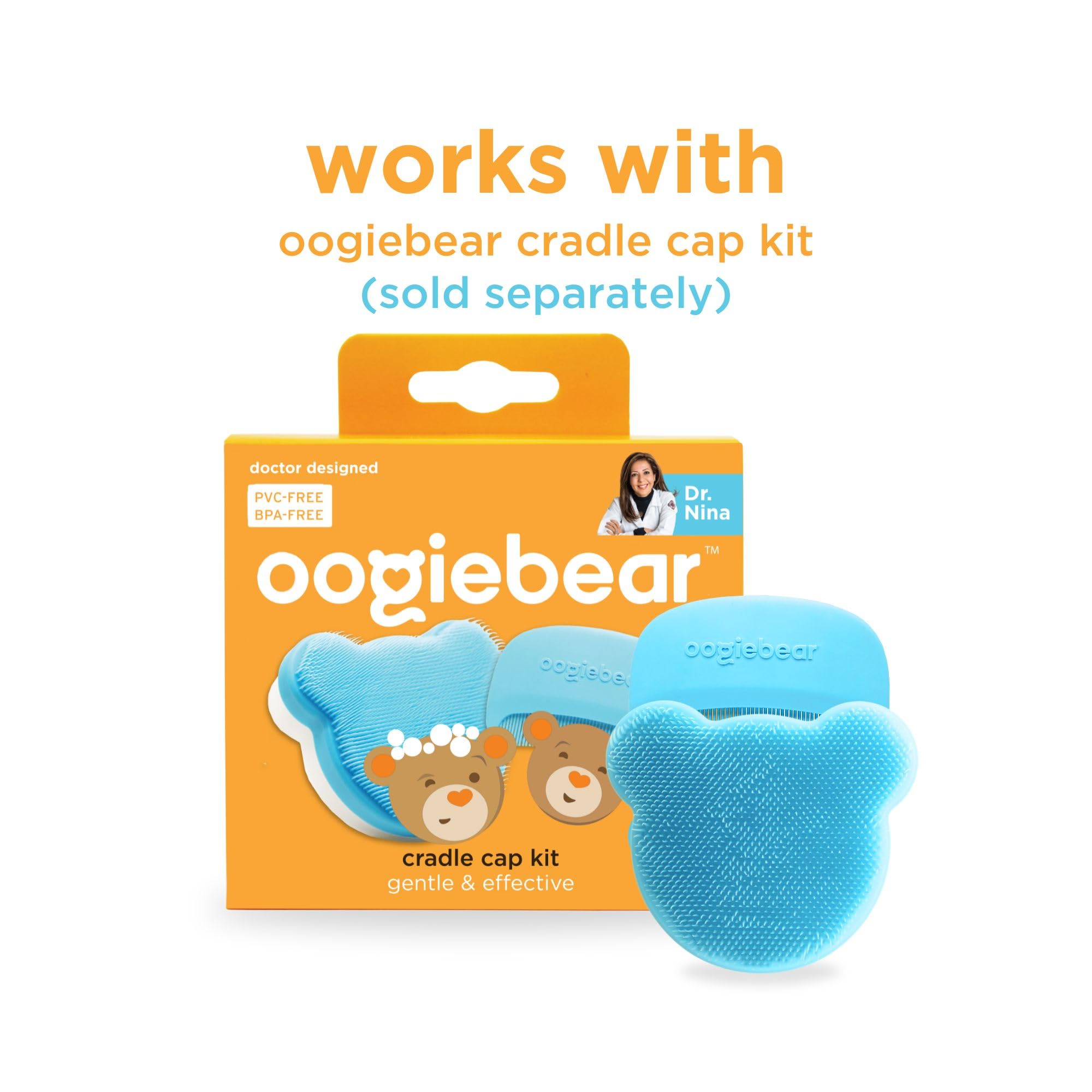 oogiebear soft sponge closeup highlighting gentle cleansing for sensitive scalps