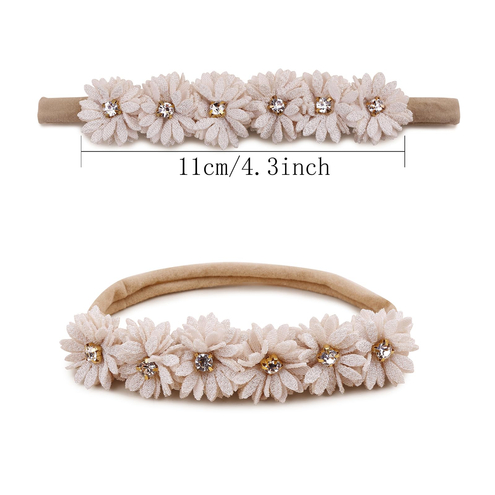 OOSAKU six-piece gift box set of floral headbands for baby showers and birthdays.