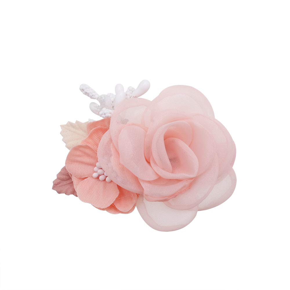 OOSAKU flower hair clips used as a baby photo prop for newborn portraits