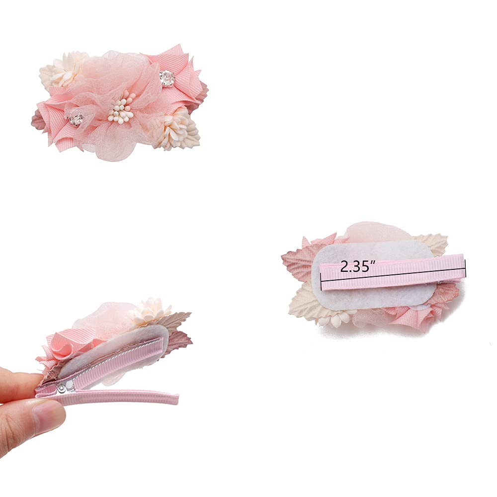 OOSAKU flower hair clips set in pink gift box, ready for gifting