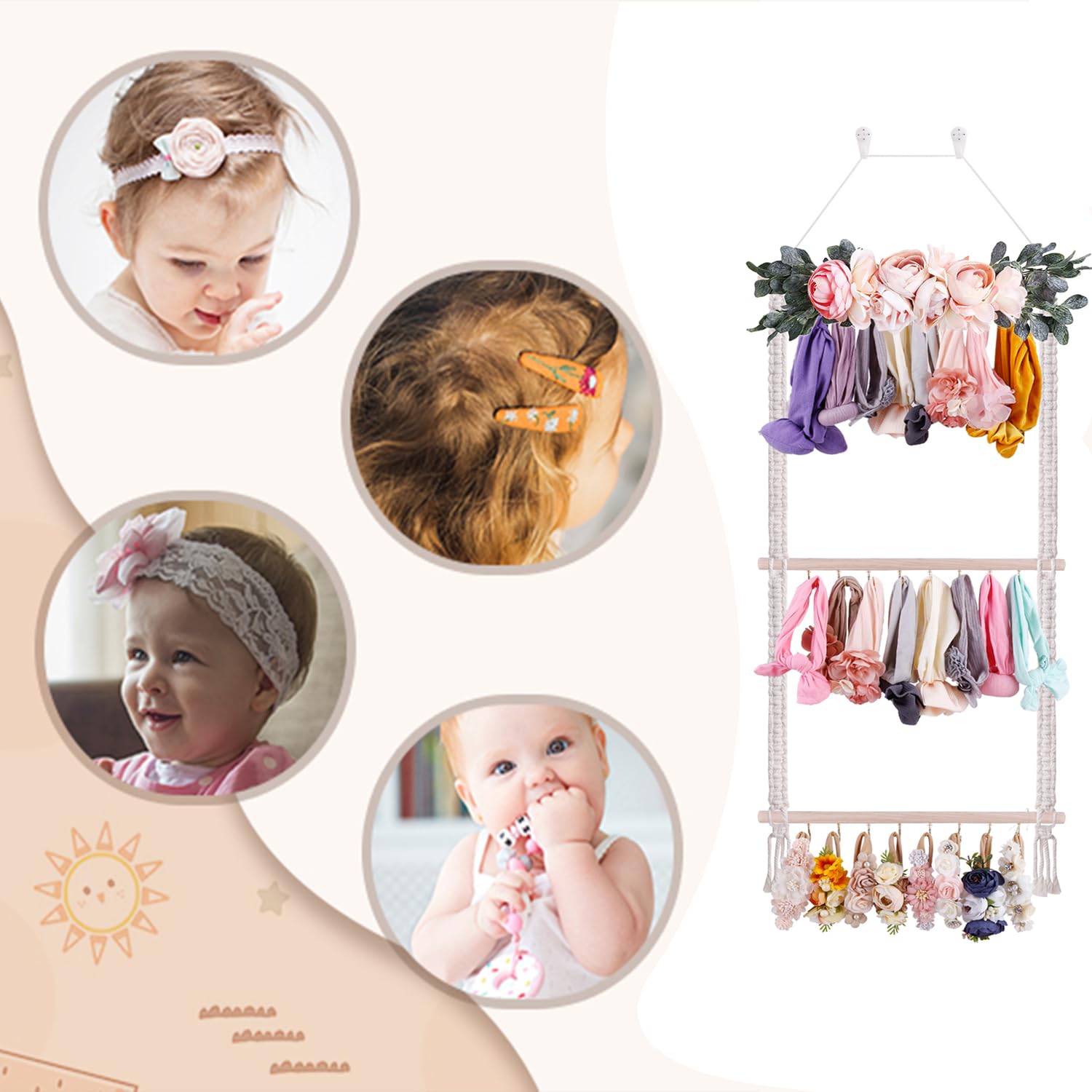 OOSAKU headbands holder easy assembly for quick setup
