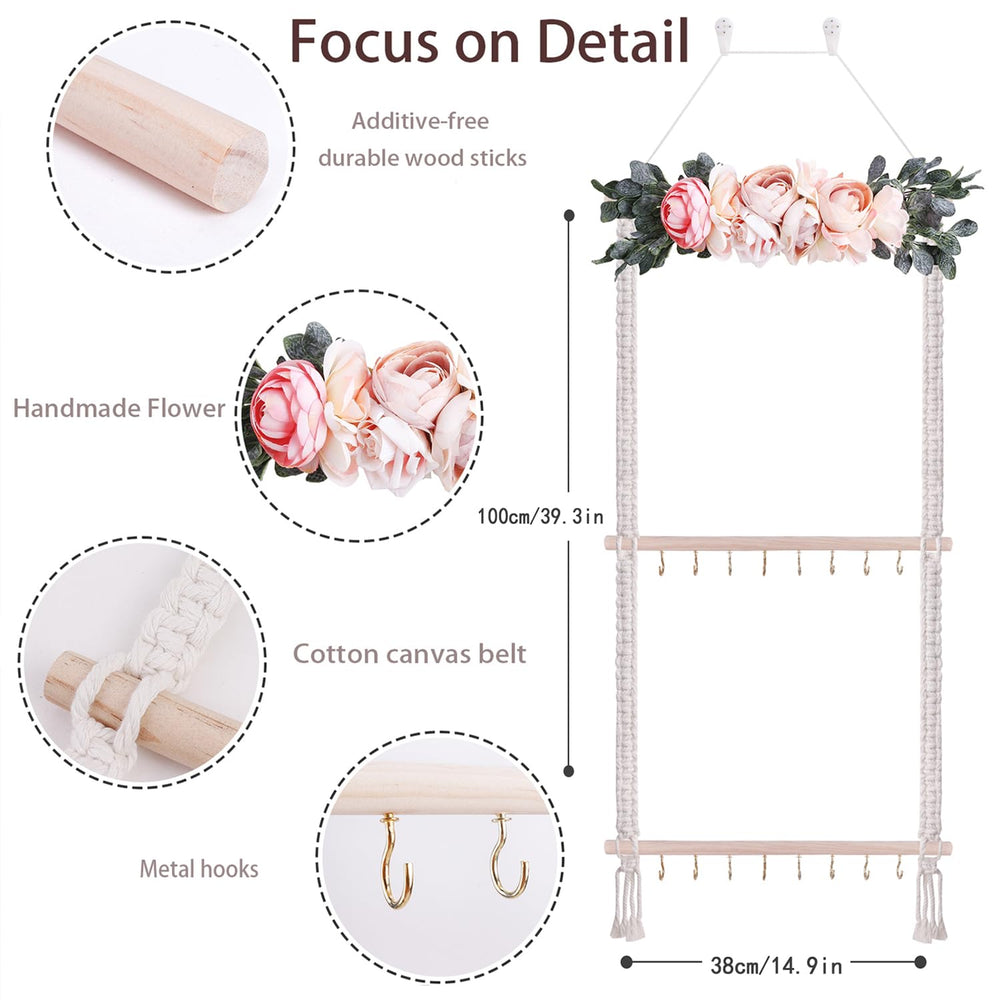OOSAKU headbands organizer shows large capacity display for bows
