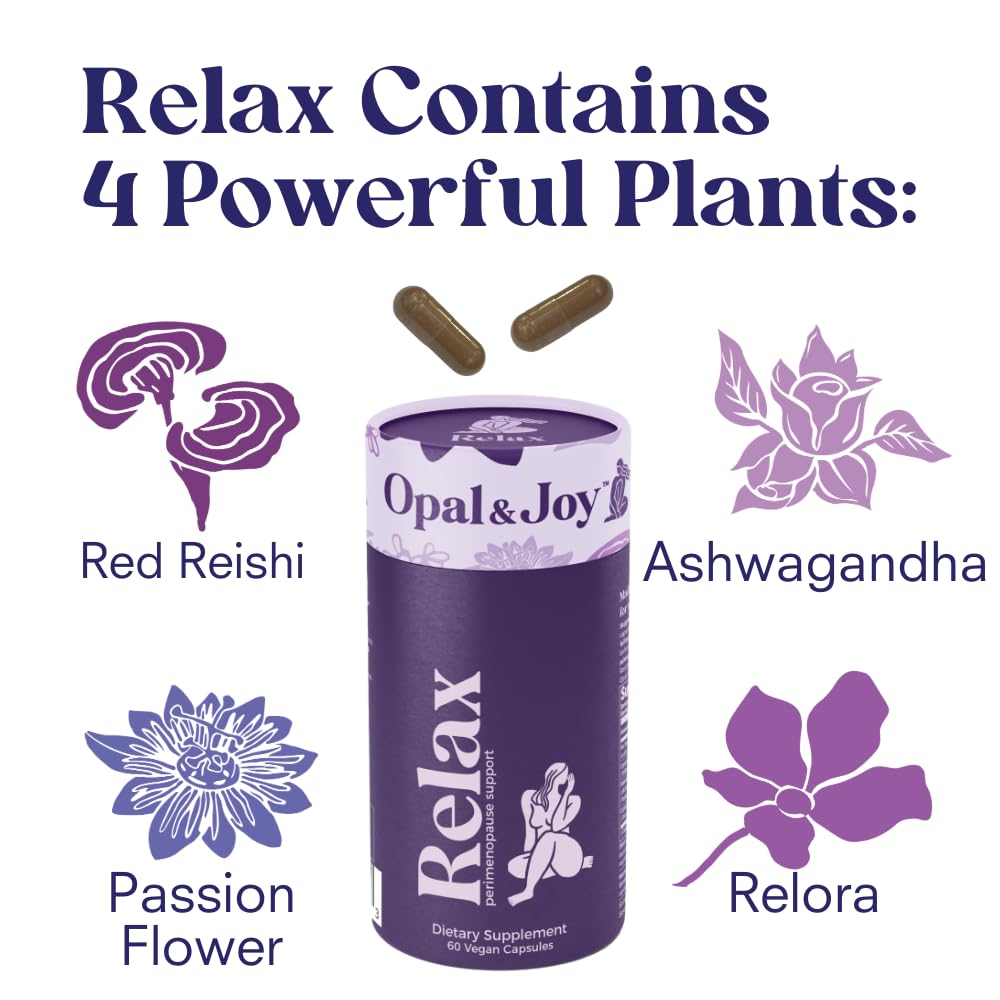 Opal & Joy Relax capsules close-up for restful nights and calm evenings.
