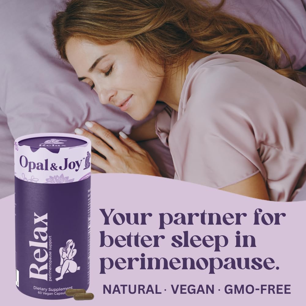 Opal & Joy Relax made-in-USA packaging seal on box and bottle.