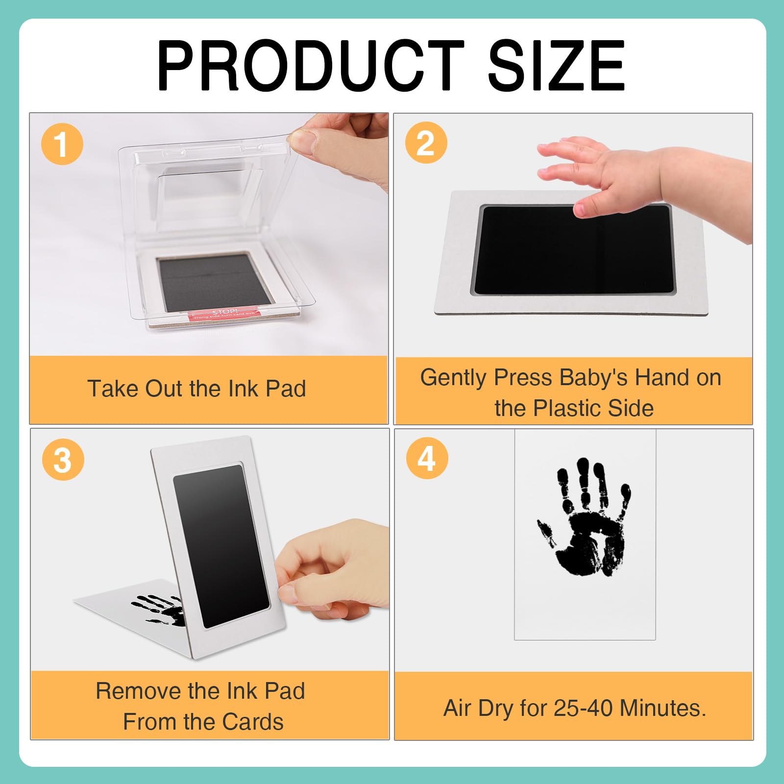 OPASYO newborn footprints capture delicate detail on premium paper.