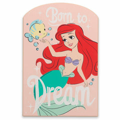 Open Road Brands Ariel Born to Dream sign with pink backdrop enhances a toddler's room