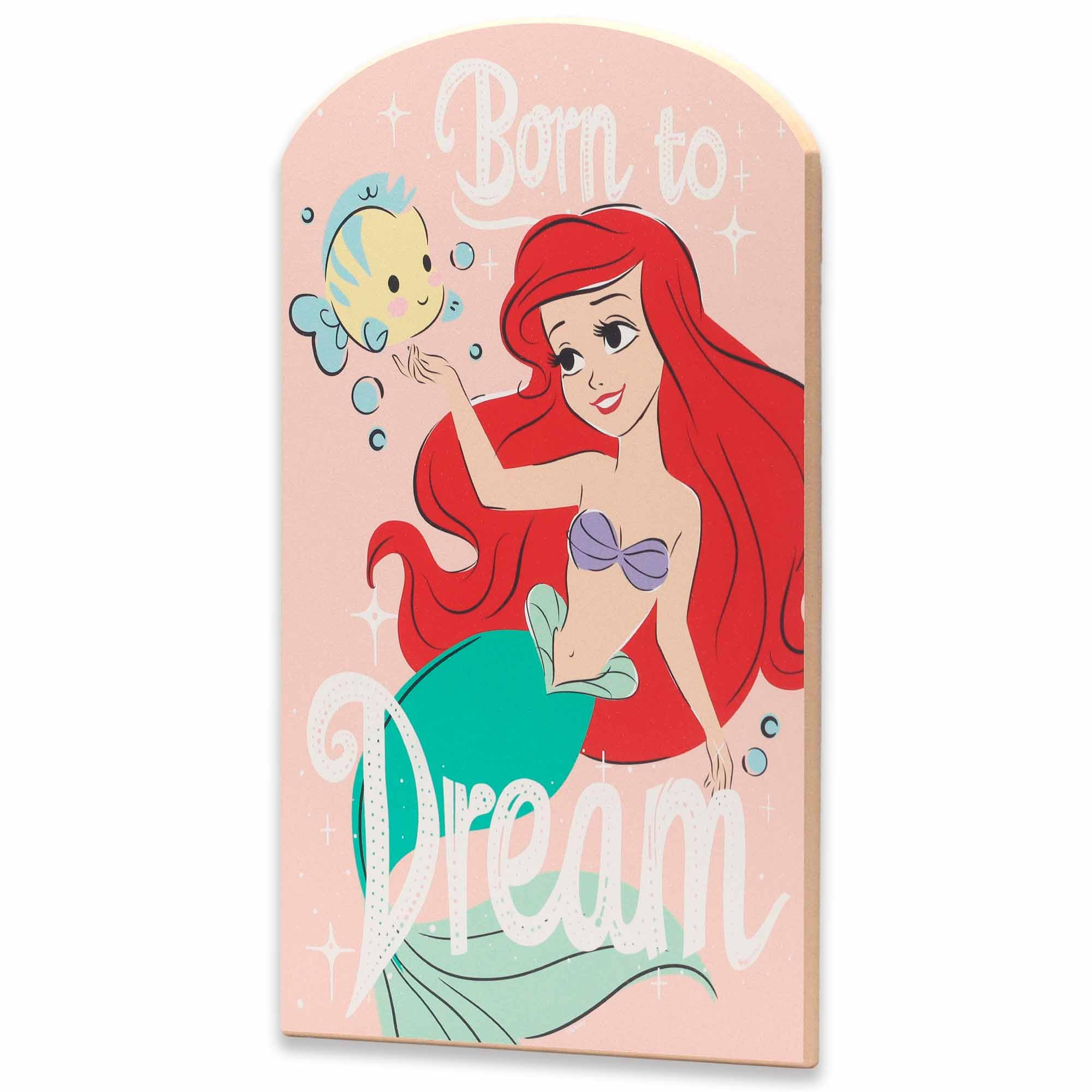 Open Road Brands Ariel and Flounder on pink background adds whimsy to nurseries