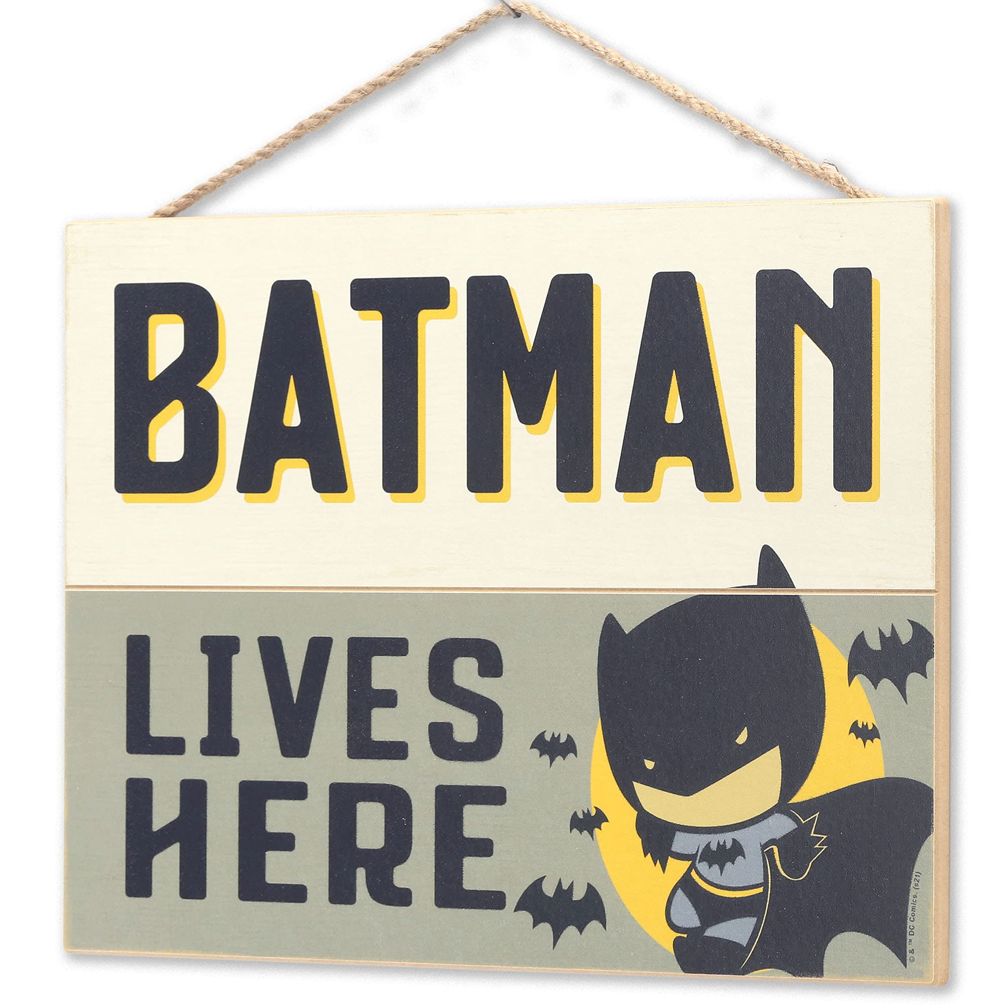 Open Road Brands Batman sign featuring illustration, perfect focal point for a kids room