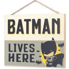 Open Road Brands Batman sign featuring illustration, perfect focal point for a kids room