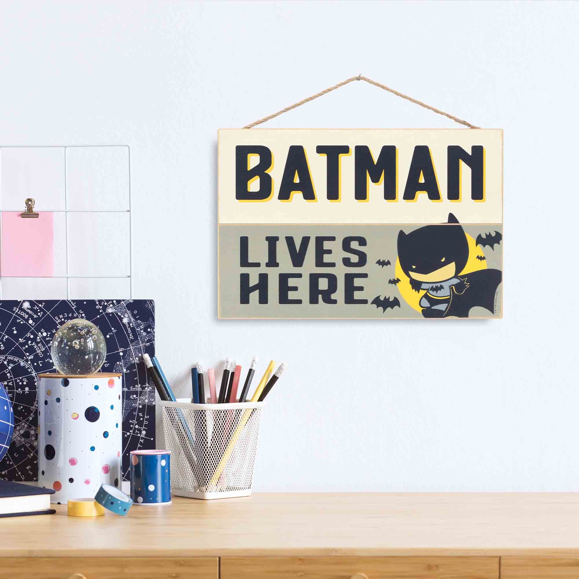 Open Road Brands Batman sign made in the USA, sturdy wall art gift option