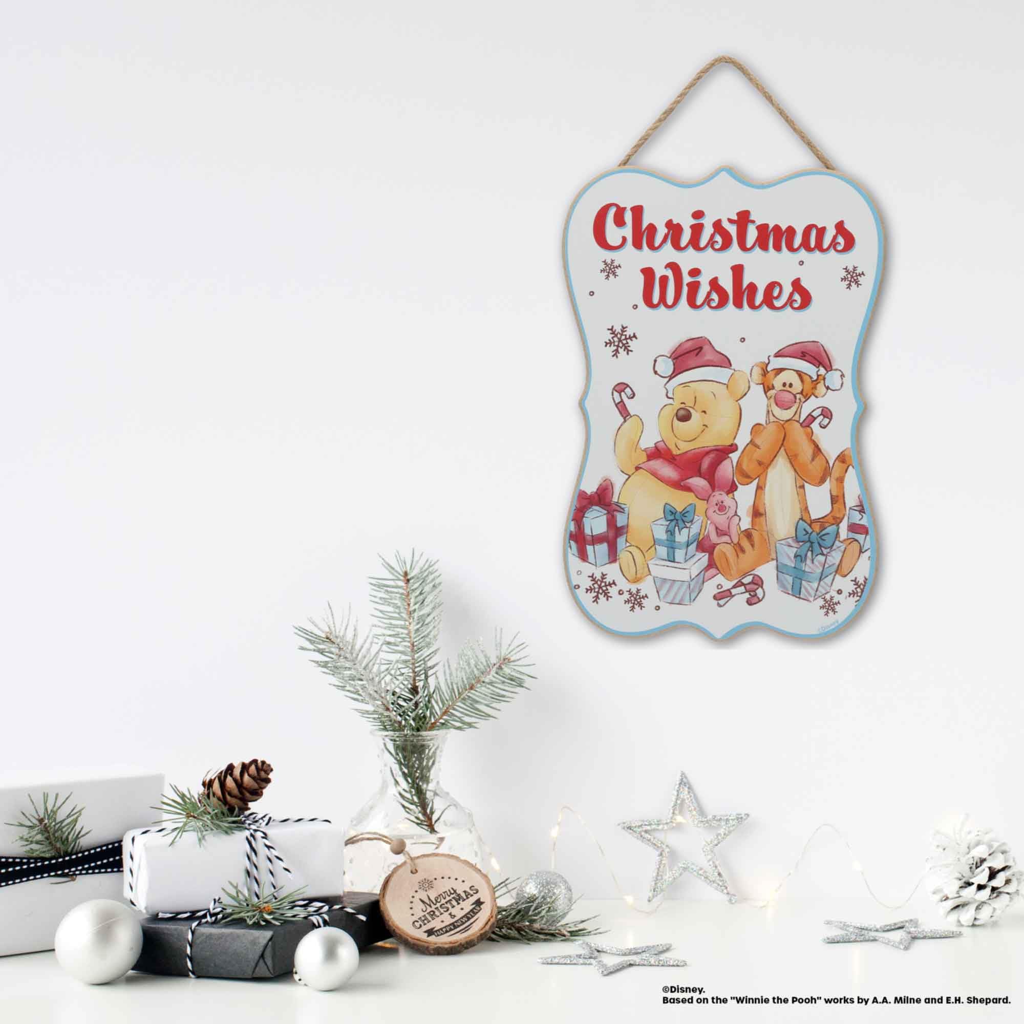 Open Road Brands Pooh Christmas wall decor ideal for a child’s room.