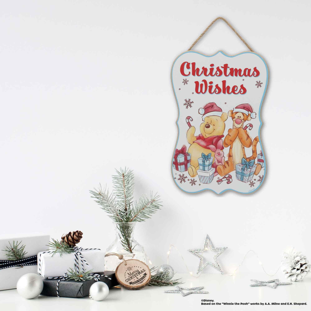 Open Road Brands Pooh Christmas wall decor ideal for a child’s room.